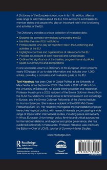 A Dictionary of the European Union achterzijde