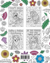 Golden Retriever Coloring Book achterzijde