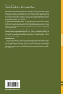 Classical Analysis in the Complex Plane achterzijde