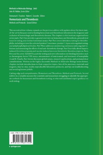 Hemostasis and Thrombosis achterzijde