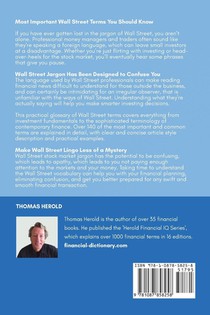 Wall Street Terms - Financial Education Is Your Best Investment achterzijde