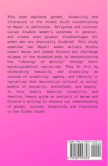 Gender, Disability, and Literature achterzijde