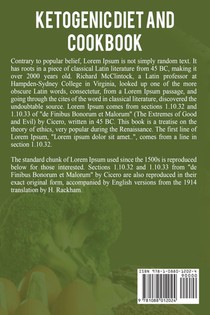 Ketogenic Diet And Cookbook achterzijde