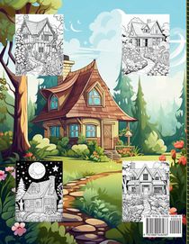 English Country Cottages Old & New Coloring Book achterzijde