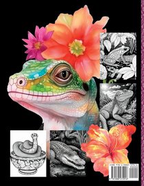 Reptiles and Amphibians Oh My! Advanced Coloring Book achterzijde