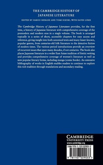 The Cambridge History of Japanese Literature achterzijde