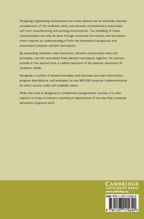 Nonlinear Solid Mechanics for Finite Element Analysis: Dynamics achterzijde