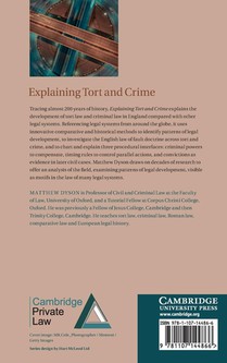 Explaining Tort and Crime achterzijde