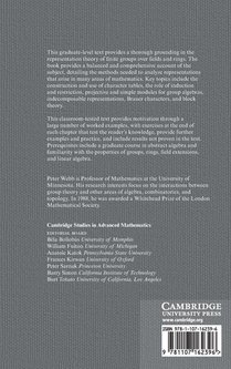 A Course in Finite Group Representation Theory achterzijde