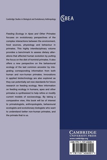 Feeding Ecology in Apes and Other Primates achterzijde