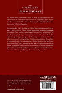 Schopenhauer: 'The World as Will and Representation': Volume 1 achterzijde