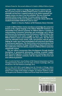 A Guide to Biblical Hebrew Syntax achterzijde