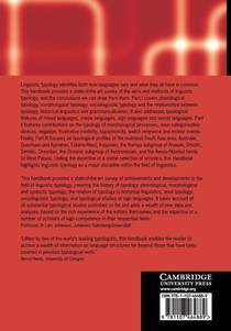 The Cambridge Handbook of Linguistic Typology achterzijde