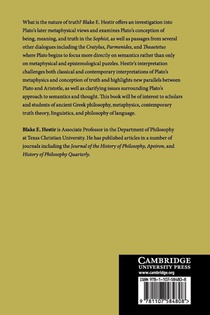 Plato on the Metaphysical Foundation of Meaning and Truth achterzijde