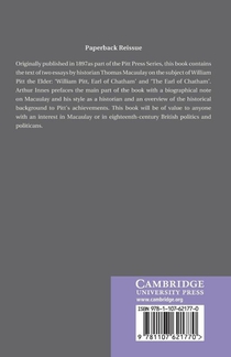 William Pitt Earl of Chatham achterzijde