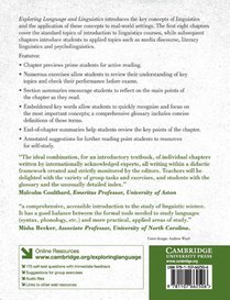 Exploring Language and Linguistics achterzijde