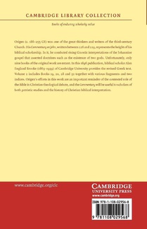 The Commentary of Origen on S. John's Gospel achterzijde