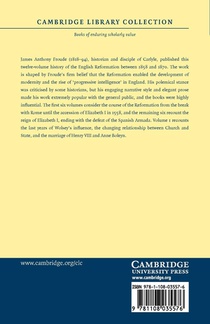 History of England from the Fall of Wolsey to the Death of Elizabeth achterzijde