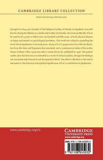 George Fox's 'Book of Miracles' achterzijde