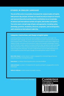 Categories, Constructions, and Change in English Syntax achterzijde