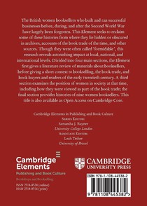 Women Booksellers in the Twentieth Century achterzijde