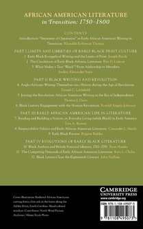 African American Literature in Transition, 1750–1800: Volume 1 achterzijde