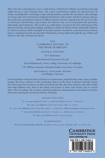 The Cambridge History of the Book in Britain: Volume 1, c.400–1100 achterzijde