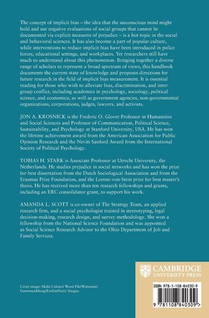 The Cambridge Handbook of Implicit Bias and Racism achterzijde