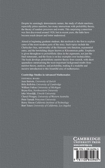 An Introduction to Probabilistic Number Theory achterzijde