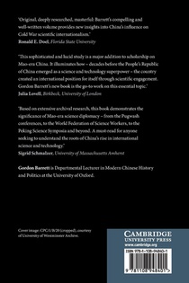 China's Cold War Science Diplomacy achterzijde