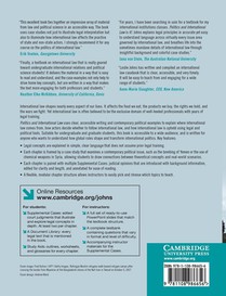 Politics and International Law achterzijde