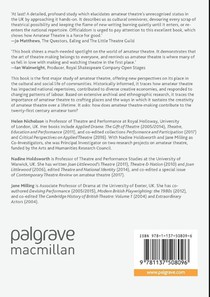 The Ecologies of Amateur Theatre achterzijde