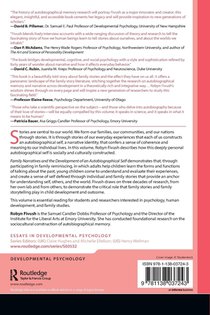 Family Narratives and the Development of an Autobiographical Self achterzijde