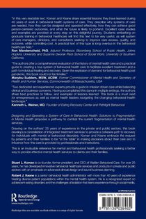 Designing and Operating a System of Care in Behavioral Health achterzijde