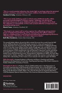 Disrupting and Countering Deficits in Early Childhood Education achterzijde