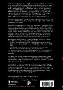 ISO 9000 Quality Systems Handbook-updated for the ISO 9001: 2015 standard achterzijde