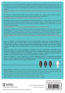 Single Case Methods in Clinical Psychology achterzijde