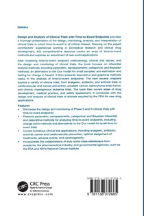 Design and Analysis of Clinical Trials with Time-to-Event Endpoints achterzijde