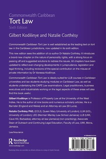 Commonwealth Caribbean Tort Law achterzijde