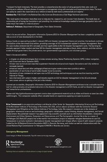 Geographic Information Systems (GIS) for Disaster Management achterzijde