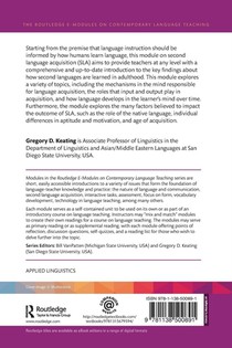 Second Language Acquisition: The Basics achterzijde