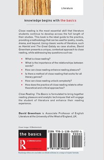 Close Reading: The Basics achterzijde