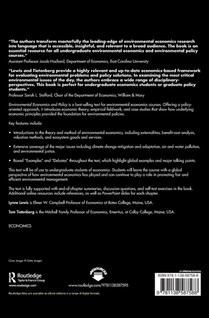 Environmental Economics and Policy achterzijde