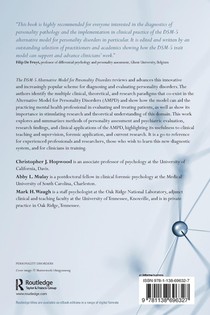 The DSM-5 Alternative Model for Personality Disorders achterzijde