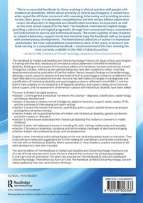 The Handbook of Intellectual Disability and Clinical Psychology Practice achterzijde