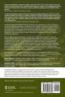 Understanding Early Modern Primary Sources achterzijde