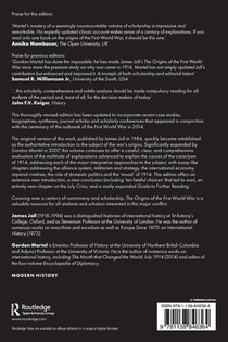 The Origins of the First World War achterzijde
