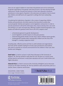 Gender Diversity and Inclusion in Early Years Education achterzijde
