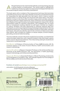 Measurement in Social Psychology achterzijde