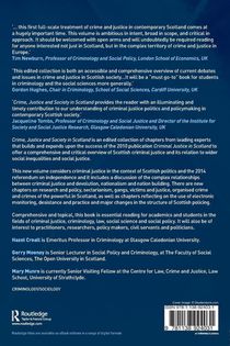 Crime, Justice and Society in Scotland achterzijde